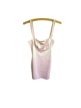 Forever 21 Pink Satin Cowl Neck Mini Dress Bodycon Slip Dress Small